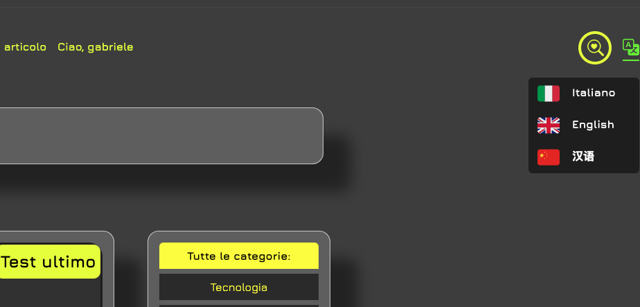 Supporto Multilingua